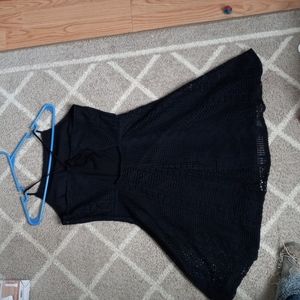 Justfab black lace aline dress